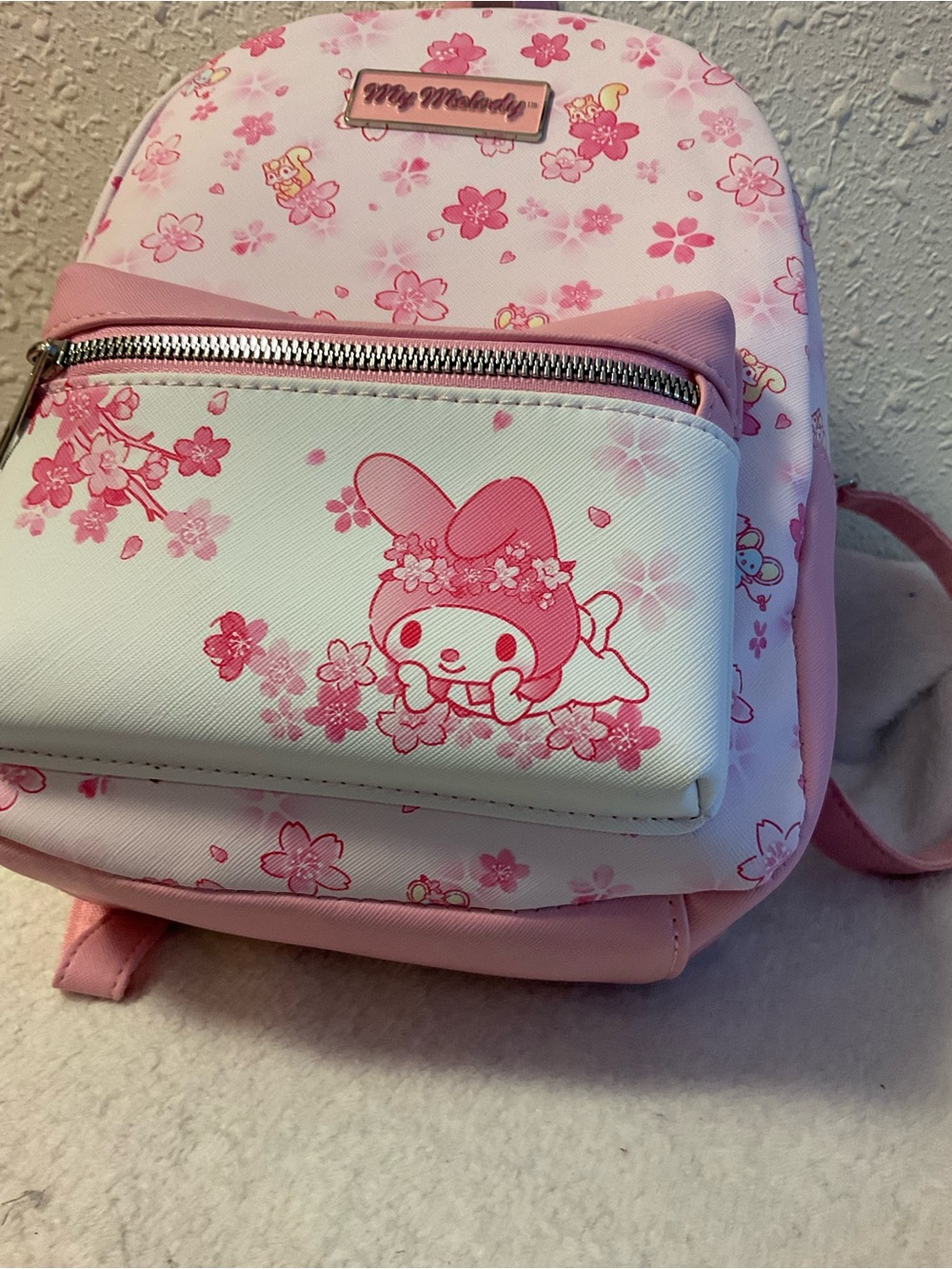 My Melody Sanrio Pastel Rose Mini Backpack View 3
